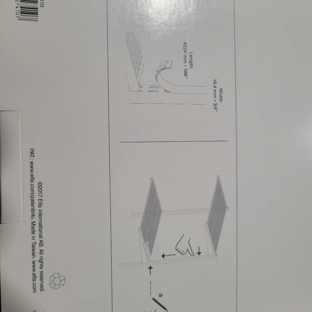 Elfa standard cover strips